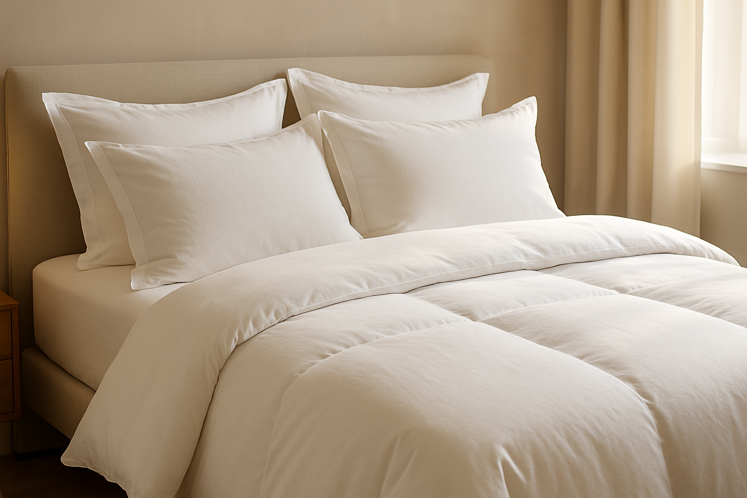 IMAGEM DE UM ENXOVAL DE CAMA DE QUALIDADE